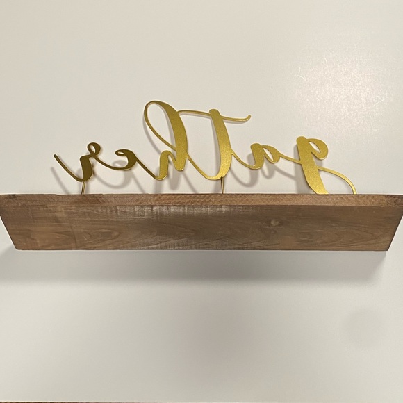 Gather Metal and Wood Decorative Table Top Sign - Picture 7 of 7